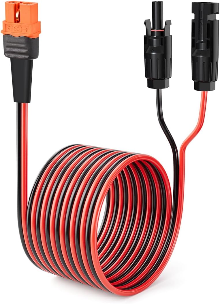 ELFCULB 10AWG 75FT Solar to XT60i Cable 2 10 25 35 50 75 100FT Solar Connector to XT60i Adapter Cable for Portable Power Station (75FT) - Image 1